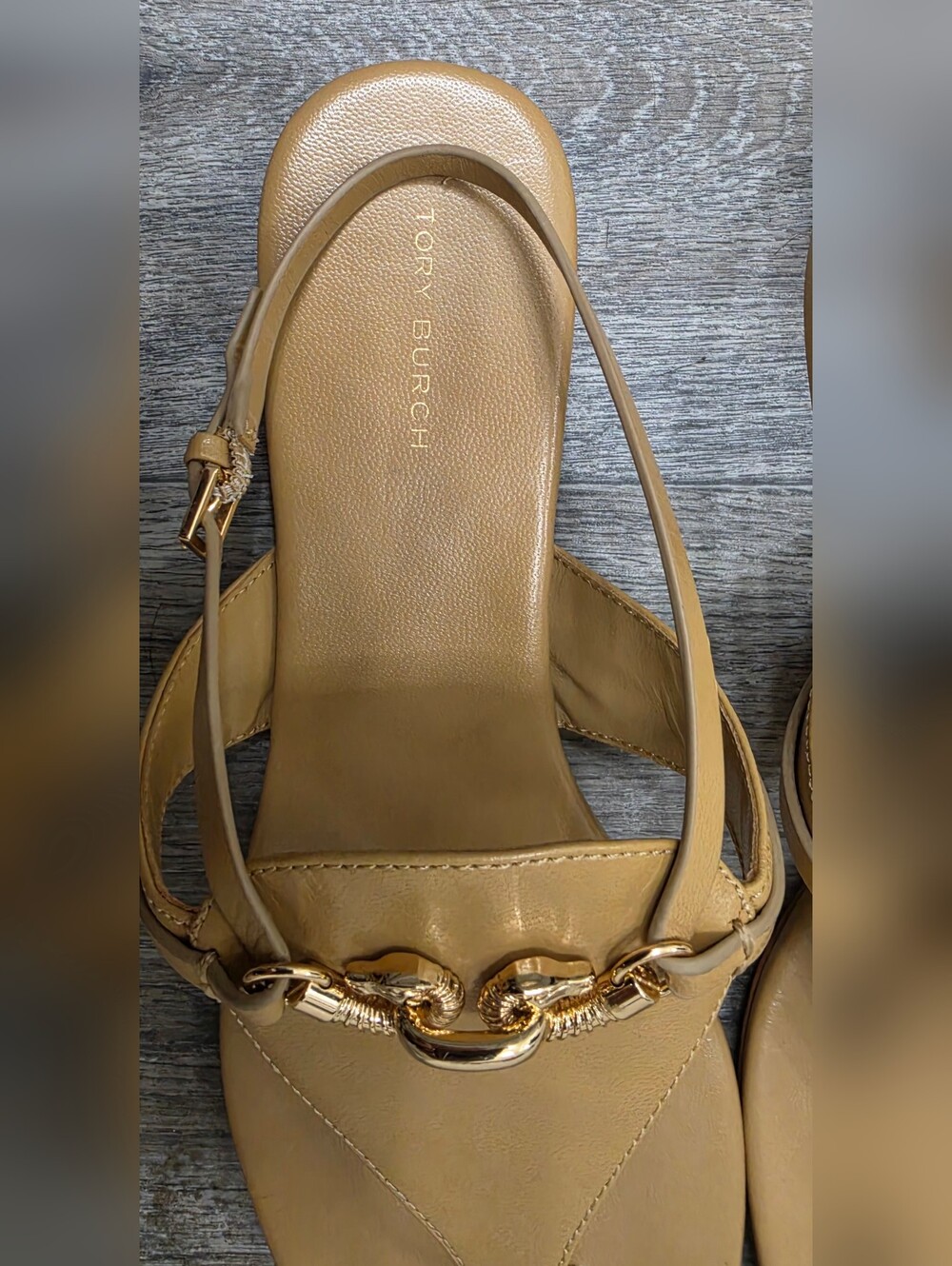 Tory Burch Jessa Embellished Leather Slingback Sandals-Size 9 - Picture 11 of 11